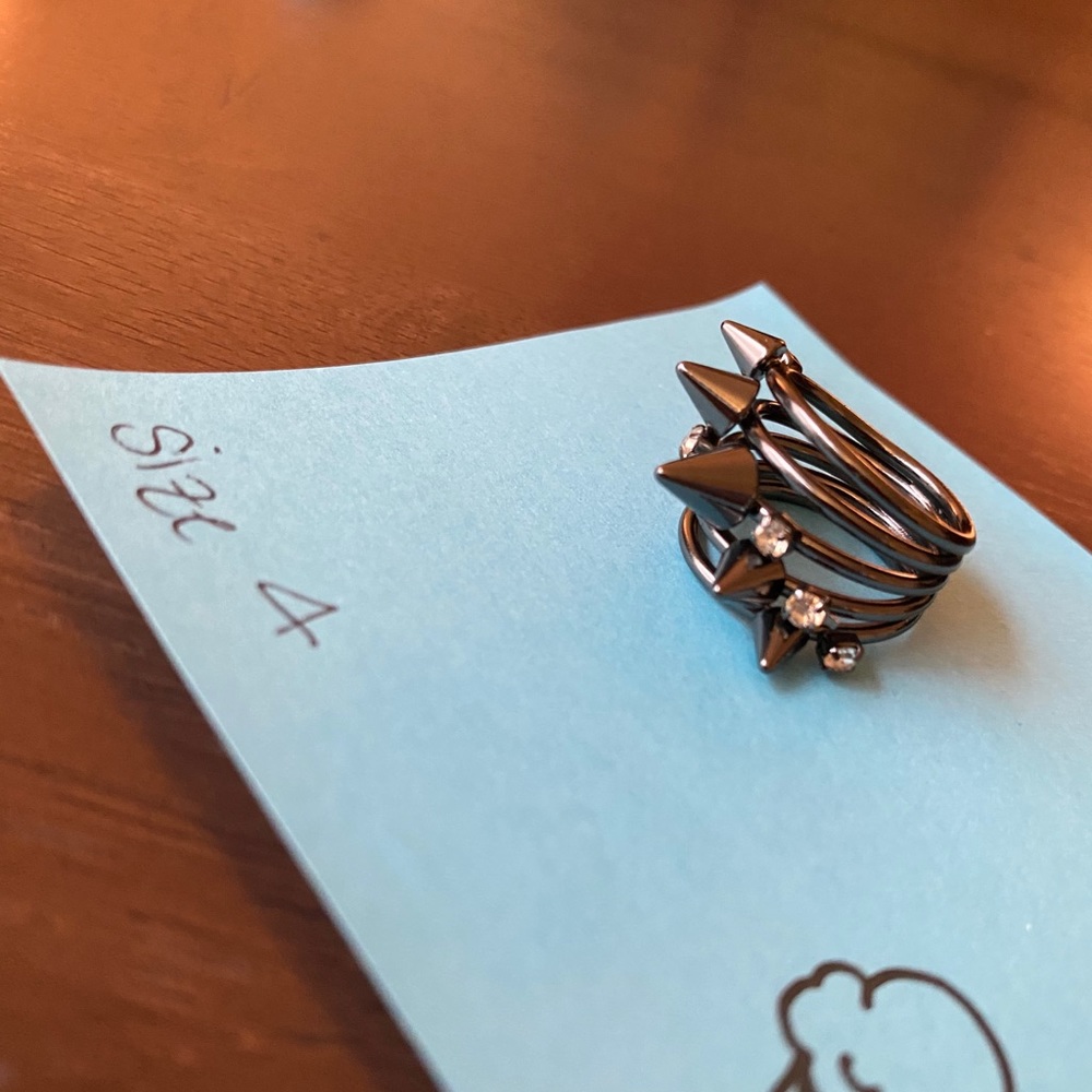 Park Lane DARE hematite ring size 4 - Picture 3 of 5